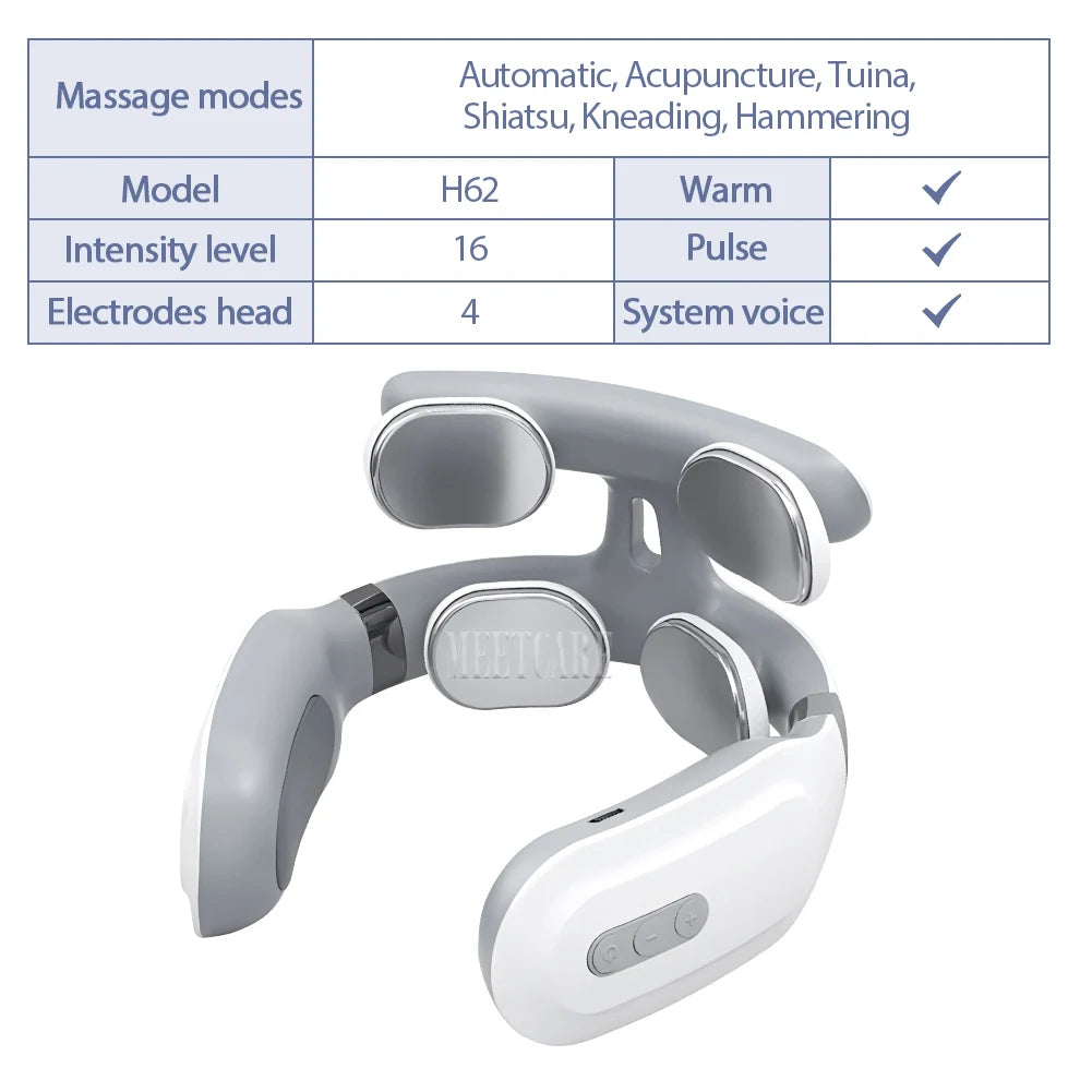 PulseRelief™ Smart Neck Massager – Deep Heat & EMS