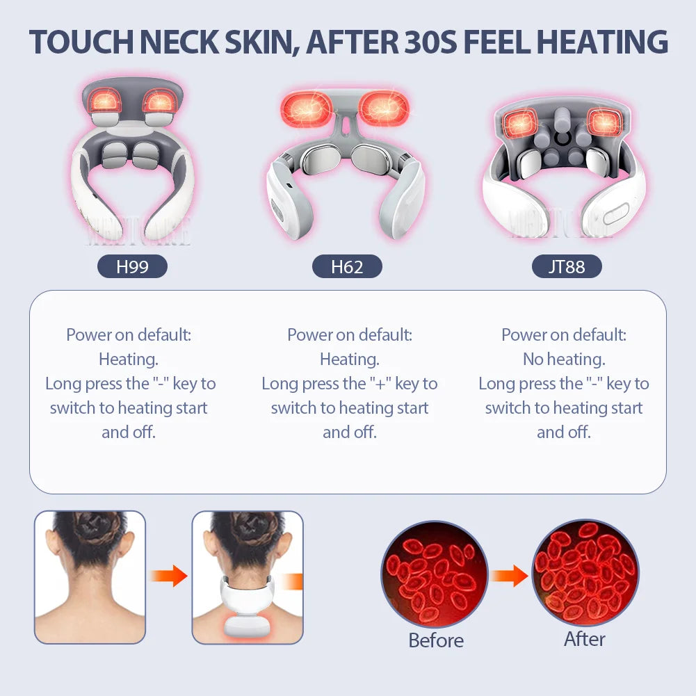 PulseRelief™ Smart Neck Massager – Deep Heat & EMS