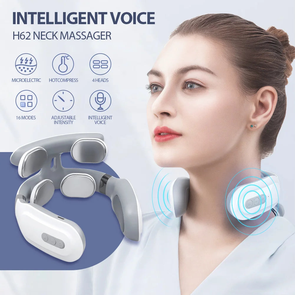 PulseRelief™ Smart Neck Massager – Deep Heat & EMS