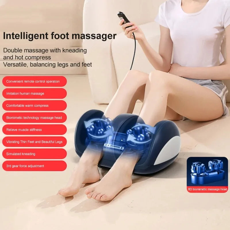 Shiatsu Foot & Calf Massager – Deep Kneading + Heat Therapy