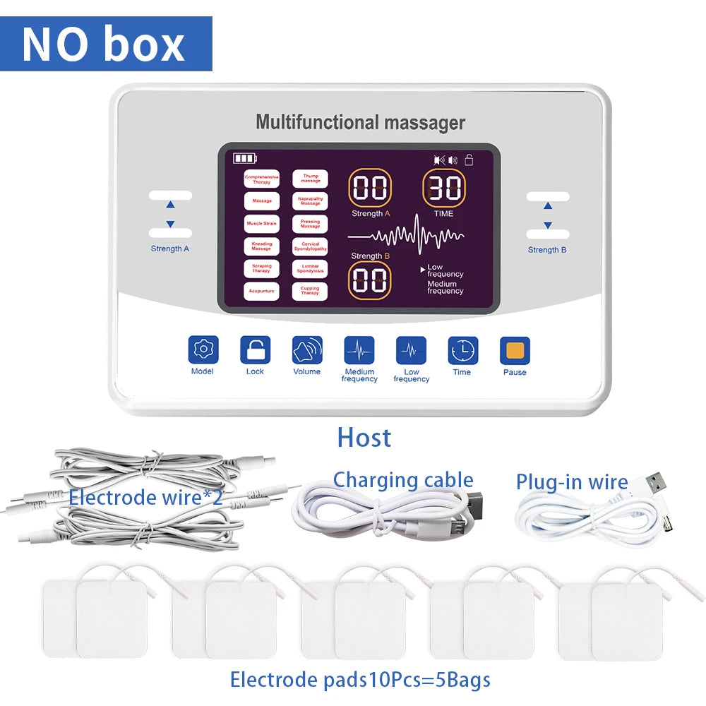 TENS & EMS Pulse Massager – 12 Modes for Pain Relief & Muscle Recovery