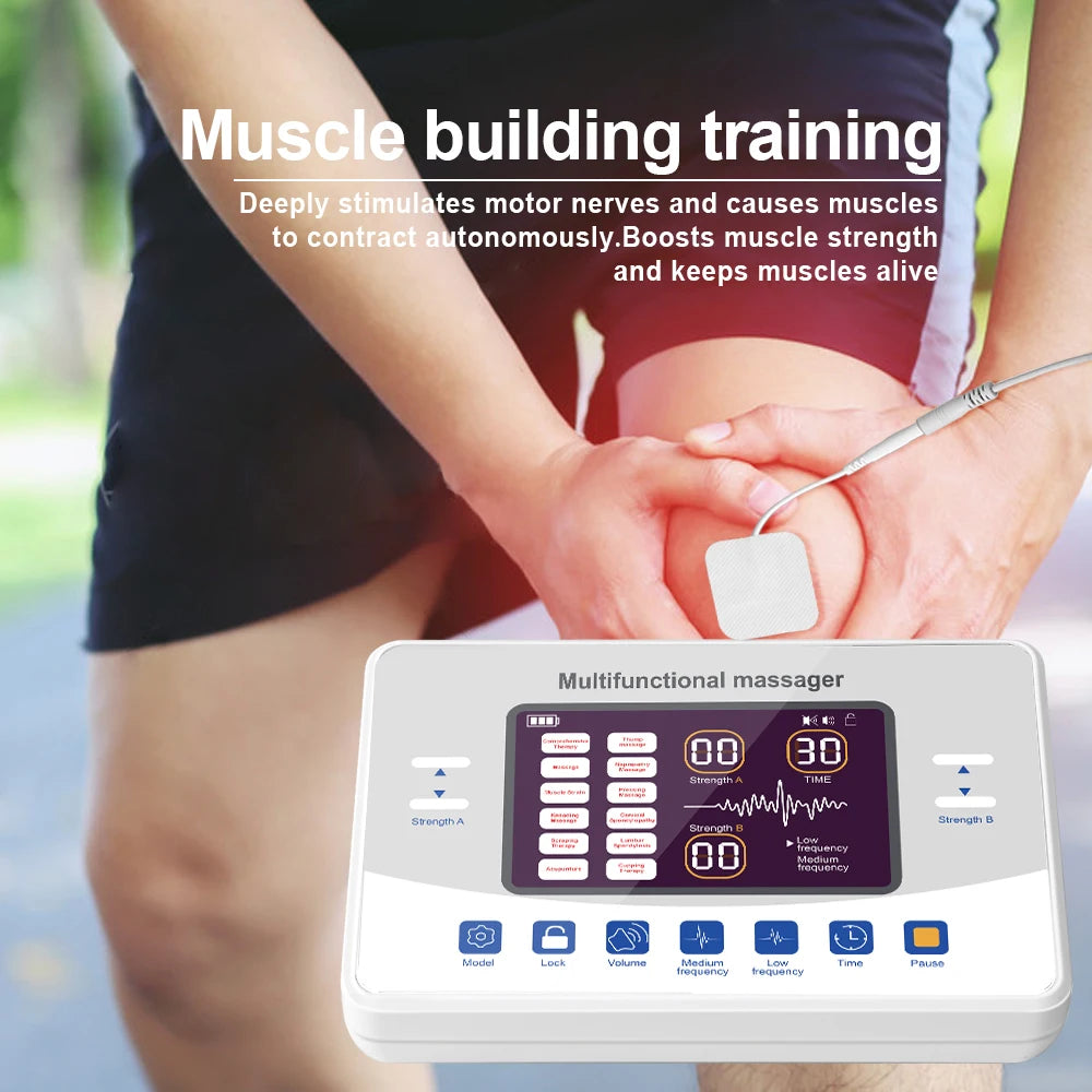 TENS & EMS Pulse Massager – 12 Modes for Pain Relief & Muscle Recovery