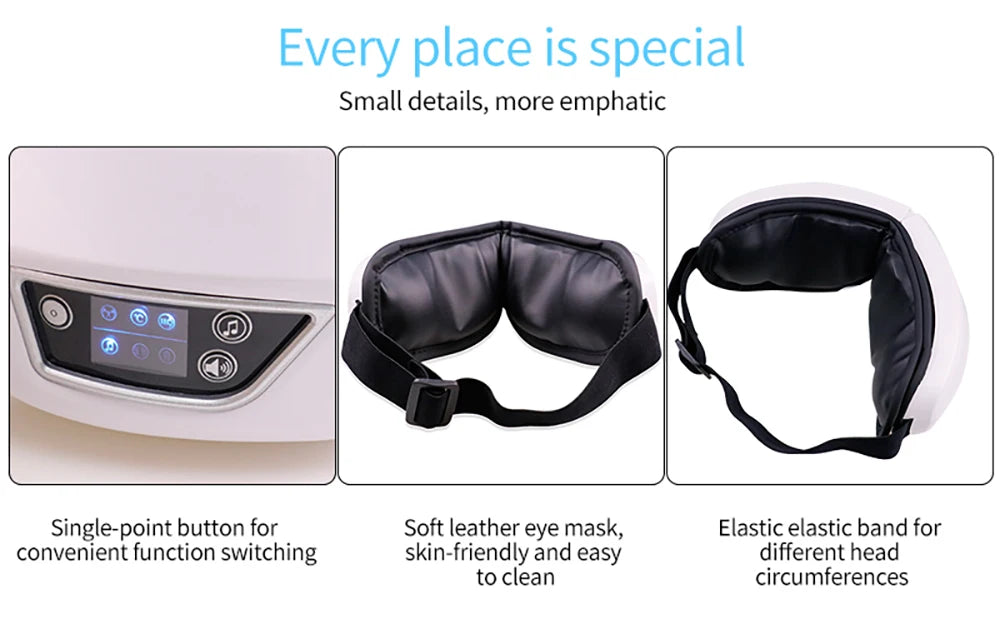 Smart Eye Massager with Heat & Music