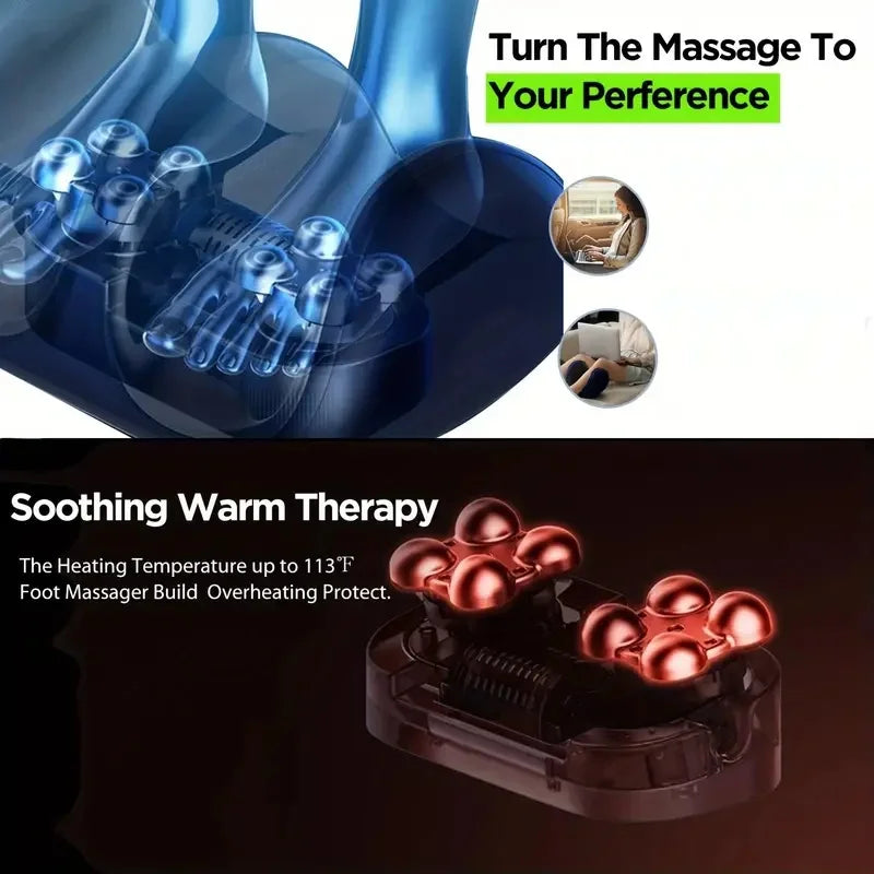 Shiatsu Foot & Calf Massager – Deep Kneading + Heat Therapy