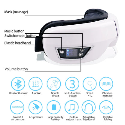 Smart Eye Massager with Heat & Music