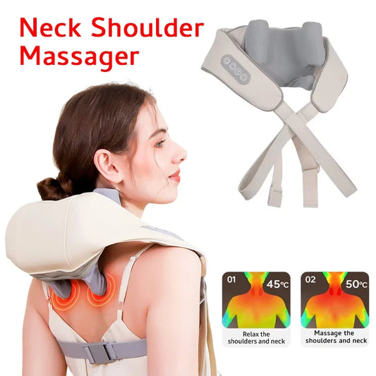 Shiatsu Neck & Shoulder Massager – Heated, Deep Kneading